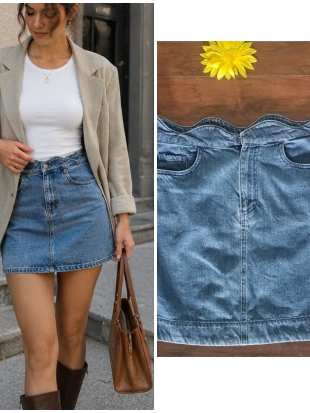 VERO MODA DENIM SHORT SKIRT